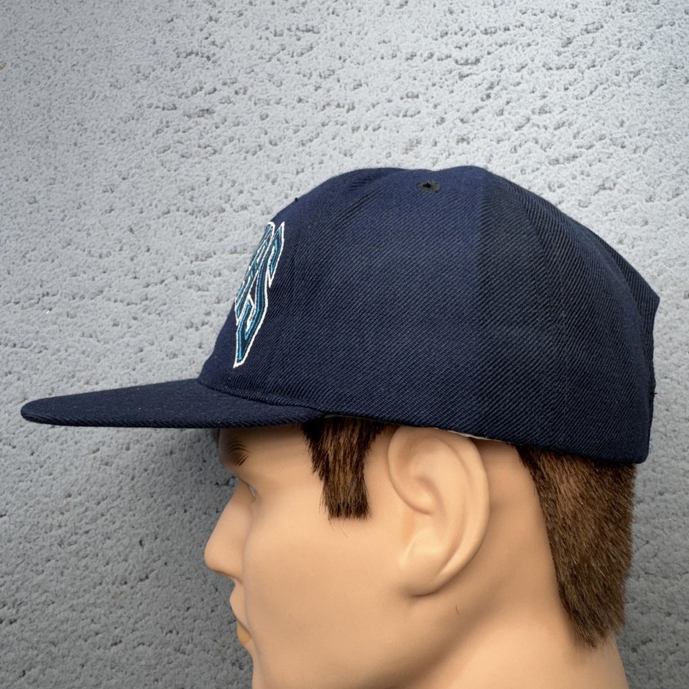Vintage Carolina Panthers Hat Cap Snap Back Mens One Size Navy NFL Football 90s - Picture 5 of 10